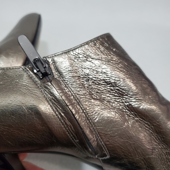 Sergio Rossi Metallic Prism Heel Booties - Picture 6 of 10